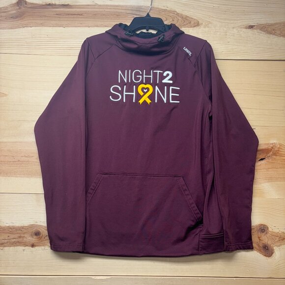 UNRL Sweatshirt Mens Medium Red Maroon Minnesota Gophers Hoodie Night2shine - Picture 1 of 11